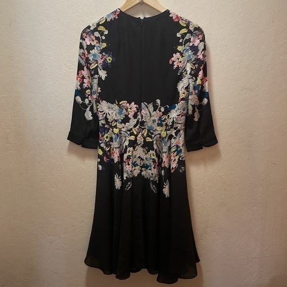 Erdem Floral Print Silk Dress Size 4 - Picture 3 of 7